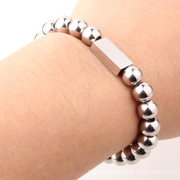Japanese And Korean Style Ladies Hot Sale Silver Jewelry Stainless Steel Jewelry Bracelet Steel Ball Bangles